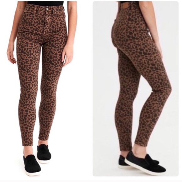 American Eagle Super Hi-Rise Jegging Cheetah Print - Picture 1 of 5
